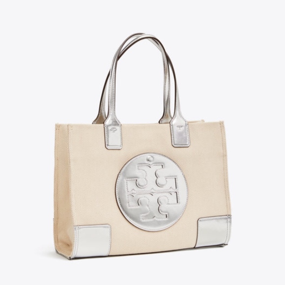 tory burch ella canvas mini tote